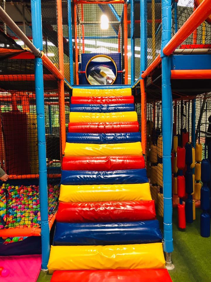Climbing to new heights in the adventure playground!